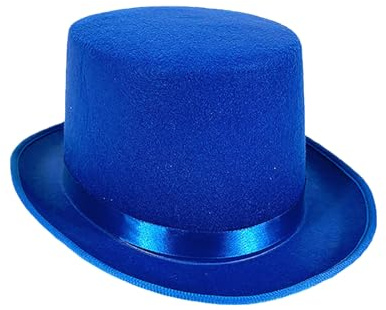 KBOPLEMQ Cappello a cilindro, da uomo e da donna, con nastro di raso, cappello da festa per mago, carnevale, versatile cilindro trilby per cene, abbigliamento casual