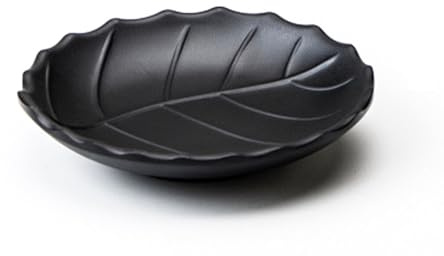 Yeeliv Black Ring Dish Key Dish for Hallways, Jewelry Tray Key Tray Organizer,Bathroom Room Hallway Decorative Accessories Key Dish,Key Bowl for Hallways,Jewellery Dish (Leaf)