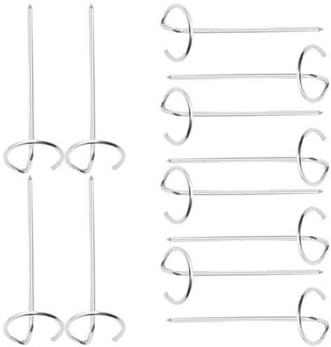 Générique Brochettes en Acier Inoxydable 12 Pièces sur Pied pour Barbecue, Compatibles Friteuse à Air, Ustensiles Cuisine Réutilisables, pour Viande, Légumes et Fruits de Mer en Extérieur