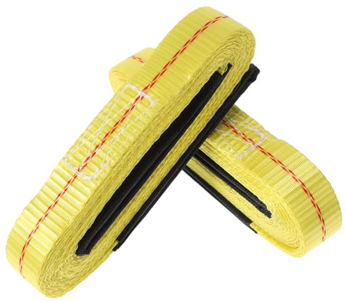 LIGIGWASH Cinghie di Sollevamento in Poliestere 2 Pezzi, Design Piatto Heavy Duty Distribuzione Uniforme del Peso, per Trasporto e Sollevamento Carichi Pesanti