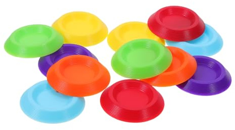 Hemobllo Ciotole Rotonde Colore Casuale in Plastico 12 Pezzi Facili da Pulire Contenitori Piccoli per Mangime per Alimentazione Insetti e Piccoli Animali per Terrario