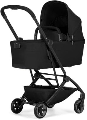 Joolz Aer2 Lightweight Travel Stroller Set with Ultra-Light Bassinet with One-Hand Quick Fold - Large UPF 50+ Canopy (Space Black)