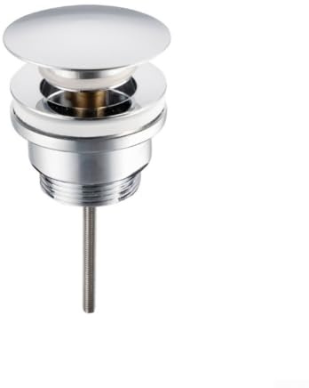 66mm Edelstahl Ablaufabdeckung für Waschbecken und Bidet mit Click Clack Push to Seal Funktion und 1 1/4 Zoll Gewinde