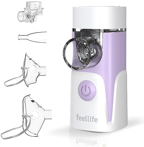 FEELLIFE-inhalatorvernevelaar, effectieve inhalator voor luchtwegaandoeningen, stille inhalator voor kinderen en volwassenen