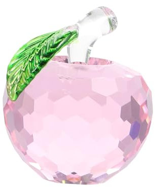 Warmhm Kristallapfel Weihnachtsdeko Rosa Eleganter Weihnachtsanhänger Festlicher Christbaumschmuck Dekorativer Briefbeschwerer Für Zuhause Und Büro Stilvolle Tischdekoration An Heiligaben