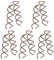 10 Stück Haarspiralen,Haarnadeln Braun Haarklemmen Haar Accessoire Hair Accessories Haarnadel Hairpin,Haare Hochstecken Hilfsmittel Frisuren Zubehör Haarspangen Locken Metall Spiral Pin,für Diy Braid