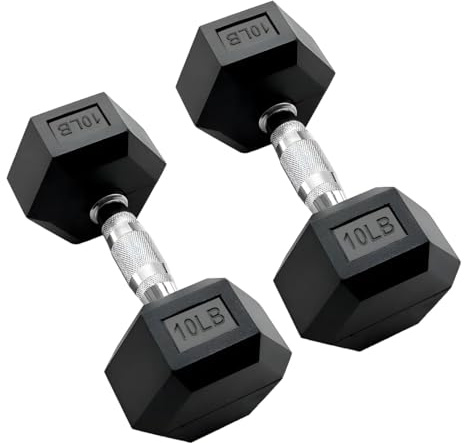 Adjustable Dumbbells Set 10 pounds * 2 Home Gym Strength Training Weights Pair Fitness Equipment Dumbbell Set for Men Women Workout Exercise Adjustable Weights Gym Accessories