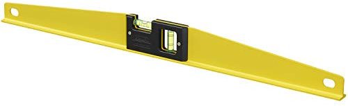 STANLEY 1-42-804 Niveau Trapézoïdal Profilé 60 cm Fabriqué en France - Corps Profilé en T - Semelle Usinée - Deux Fioles Tubulaires