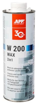 APP W200 WAX - Cera Protettiva Auto 2 in 1: Cera Spray di Protezione Sottoscocca e Cera per Cavità | Antipietrisco, Antiruggine e Antirombo Sottoscocca | Cera Liquida per Auto | Incolore | 1L