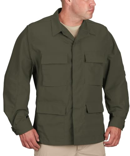 Propper Men's Standard Uniform BDU Coat, Olive Green, 60% Cotton, 40% Polyester, Medium Regular