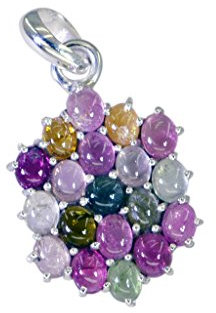 RIYO Edelsteine Frauen turmalin Silber Freundschaft schmuck Manschette anhänger mehrfarben n½