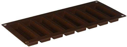 Silikomart | SF184 Stampo in Silicone per Monoporzioni MY SNACK, Antiaderente, 100 x 26 h 16 mm Volume 8 x 40 ml Tot. 320 ml