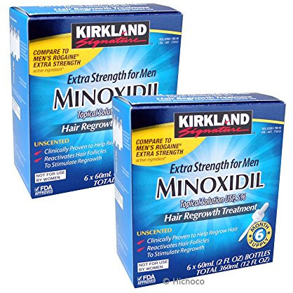 Kirkland Minoxidil 5% Extra Strength Men Hair Regrowth (12 Month Supply)