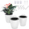 ORIMERC Confezione da 3 vasi sospesi, fioriere in plastica semicircolare Bianca, per fioriere Verticali da Giardino, appesi alle finestre, appesi alle pareti, per Piante Interne ed Esterne, 3*Medio