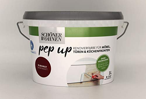Pep up für Möbel Türen und Küchenfronten rubinrot seidenmatt 1 l