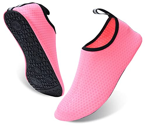 AUXDIQ Schwimmschuhe Badeschuhe Aquaschuhe Surfschuhe Wasserschuhe Strandschuhe Barfuß Schnell Trocknend für Damen Herren