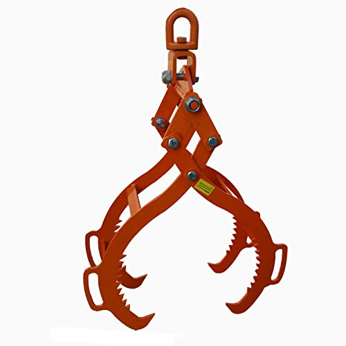 28/32 inch Log Lifting Tongs Log Lifting Tongs 4 Claw Timber Heavy Duty Solid Steel,Swivel Dragging Steel Tongs Log Lifting (32)
