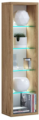 VCM Rasato L Étagère en bois pour CD/DVD et livres Dimensions (H x l x P) : 77 x 21 x 14 cm