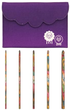 KnitPro Symfonie Einfaches Häkelnadel Set | 5 Größen (3,5mm bis 8mm)