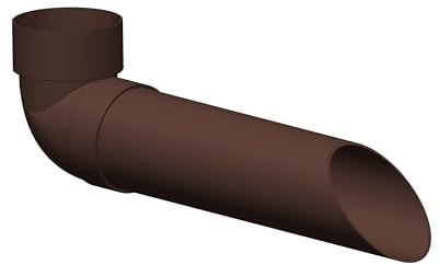 4Home&Garden | Einzelteile Dachrinnensystem RG 100 Typ 300 Fallrohr DN 60 | Kunststoff PVC Braun | Verbinder Stutzen Rinnenhalter (23 Wasserspeier)