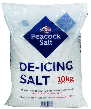 Lizaa 10KG White Rock Salt - De-Icing Grit for Snow and Ice Removal - Driveway, Path, Steps, Road - Winter Safety in The UK, LZ869758