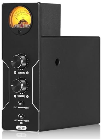 Audio Preamplifier, Stereo Digital Amplifier, with Mono/2.0 Channel Stereo Mode and Full Range/subwoofer Mode Switching, Suitable for HiFi Home and Desktop Audio Systems