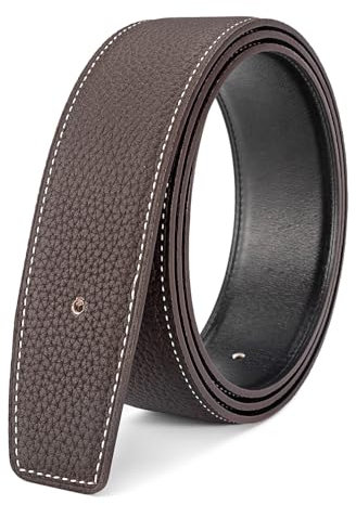 titiroa Ersatz Gürtel Strap Rindsleder Echtleder Gürtel Für Männer/Frauen Breite 32MM Länge 120CM Braun