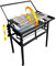 ZICHOUYING Barbecue au charbon de bois avec chariot, barbecue carré robuste pour l'extérieur, amovible, grille de cuisson rotative à 360 degrés, grille de cuisson debout avec roues pour camping