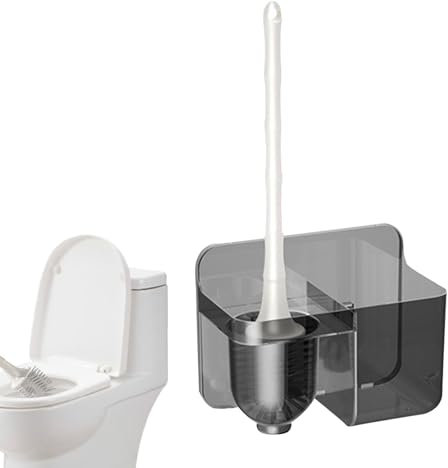 Portacepillos de Inodoro de Pared – Soporte de Cepillo de Inodoro, Soporte de Almacenamiento Hermoso y práctico | Portacepillos para baño, Ahorro de Espacio, Soporte de Almacenamiento para el hogar