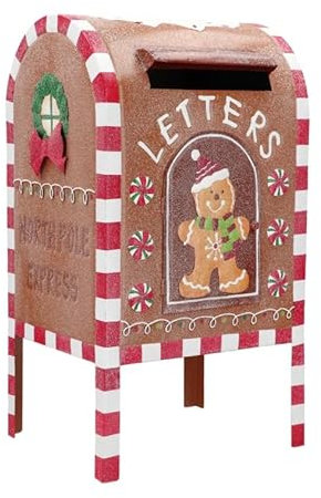 Addobbo Di Natale Cassetta Postale Omino Pan Di Zenzero 31 Cm - Varzi Il Natale Dal 1956