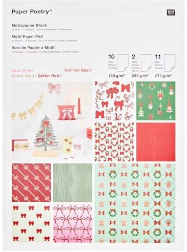 Motivpapierblock Put A Bow On It!, FSC MIX, 23 Blatt