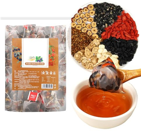 20 Beutel Ginseng Six Treasure Tea, Ginseng-Teebeutel, Nierenformel-Tee, geeignet für Männer und Frauen (100 g/5 g x 20 Beutel) (1)