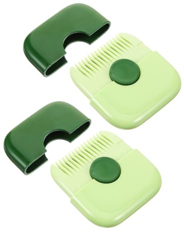 Tagliapunte Manuale a Pettine, 2 Pezzi, Plastica, Verde | Styling a Casa, Facile da Usare, per Ragazze e Adulti, Rifinitura e Sfoltitura dei Chioma