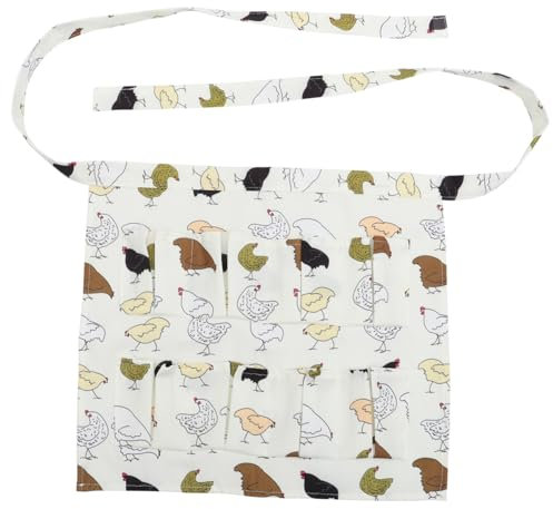 VALICLUD Hühnerei Schürze Aus Dickem Stoff Mit Taschen Eiersammelschürze Für Bauernhof Praktische Eiertaschenschürze Zum Sammeln
