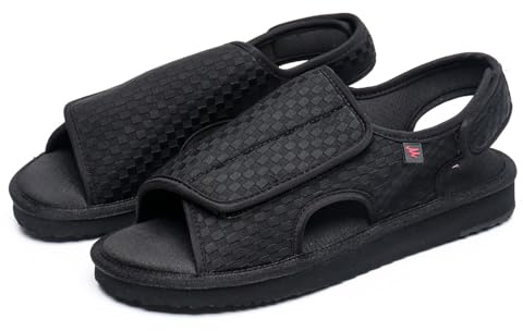 Genérico Zapatos para Diabeticos Pies Hinchados Hombre Verano Sandalias, Zapatillas Para DiabéTicos de Verano para Salir Hombre (Negro, Adulto, 45, Números, Sistema tallas calzado EU, Ancho)