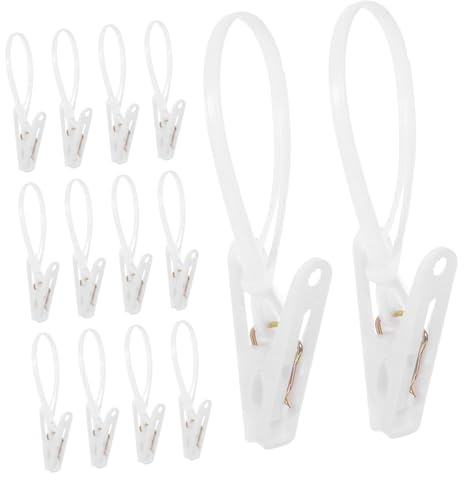 Warmhm 60 pezzi Mollette per Bucato Antivento con Gancio Clip Plastica per Asciugamani Vestiti e Biancheria da Compatte Viaggi e Stendibiancheria Outdoor