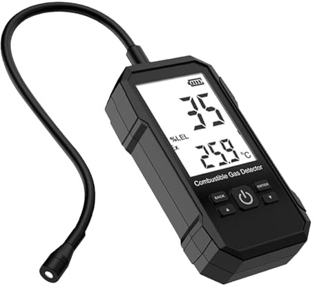 Propane Gas Detector – High Sensitive Alarm | Portable Methane Leak Sensor Device, Visual Audible Warning Unit for Home RV Kitchen Garage Workshop Camping Industrial Safety Monitoring