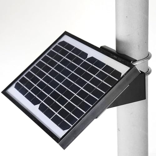 Staffa di Montaggio per Pannello Solare a Parete, Staffe Regolabili per Dispositivo di Monitoraggio, Adatta per Pannelli Solari da 3W-15W, Adatta per Pali con Diametro di 60-90mm