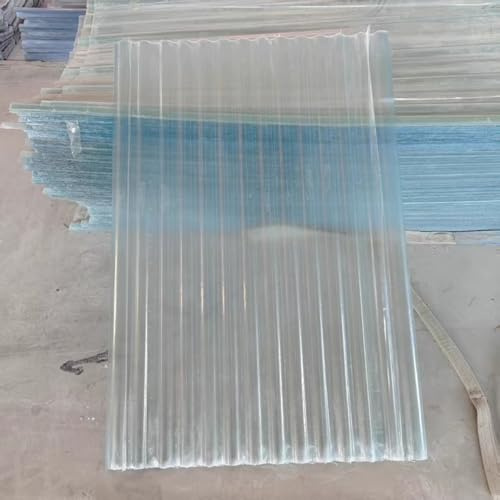 Panneaux de Toiture Transparente, Plaque ondulées Anti-Pluie Isolant, Feuille de Toit Sunshine de 1mm épaisseur, Tôle de Revêtement, for Garage(6 PCS,0.9x1.2m/2.95x3.93ft)