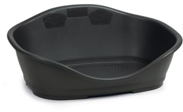 Stefanplast 38851 Sleeper, Gr. 5: 78/96 cm, dunkelgrau | Robuster Hundeschlafplatz, leicht zu reinigen – für mittelgroße Hunde, rutschfester Boden und formstabil