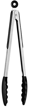 PREMIER Housewares 0804923 Pinze da Cucina Zing, in Silicone e Acciaio Inox, Nero