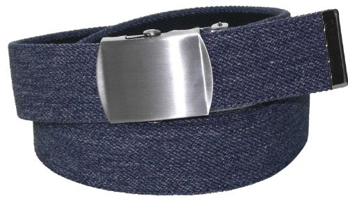 Harrys-Collection Elastischer Stretch-Gürtel Made in Germany - 35mm Breit - Stufenlos Kürzbar bis 120cm Gesamtlänge - Unisex Stoffgürtel mit Metallschließe