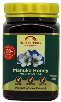 Nelson Honey New Zealand Miele di Manuka della Nuova Zelanda, 100+, 500 g
