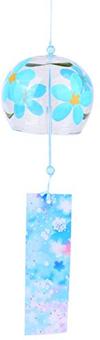 VOSAREA Carillon Éolien Verre De Style Japonais Clochette Décorative Intérieure Créative Pendentif pour Amis Amoureux Parents Jacinthes