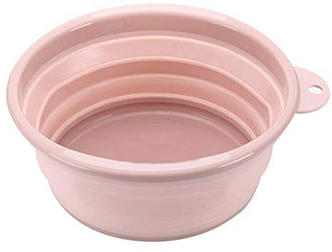 Collapsible Washing Up Bowl Basin Round Multipurpose Foldable Bucket Outdoor Travel Camping Hiking Caravan Water Carrier(S,Pink)