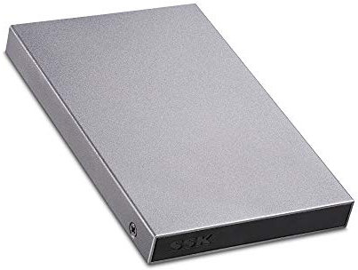 SSK Aluminum USB3.0 to SATA 2.5” External Hard Drive Enclosure Adapter, Ultra Slim Hard Disk Case housing for 2.5 Inch 9.5mm 7mm HDD and SSD, UASP SATA III Supported