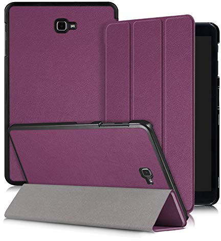 Xuanbeier Ultradünne Hülle Kompatibel mit Samsung Galaxy Tab A 10.1 2016 SM-T580/T585 (A6) Tablette Schutzhülle mit Ständer und Auto Schlaf/Wachen Funktion,Lila