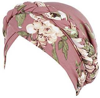 TININNA Mütze aus Baumwolle, Turban, Chemio-Mütze, Hijab, Schal, für die Chemotherapie bei Haarausfall, verursacht durch Krebs, Hellrosa