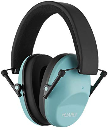 HUARUI Noise Cancelling Ear Muffs, Ear Protection Safety Earmuffs for Shooting, Noise Reduction for Adults Kids Autism Hearing Protection (LBlue02)