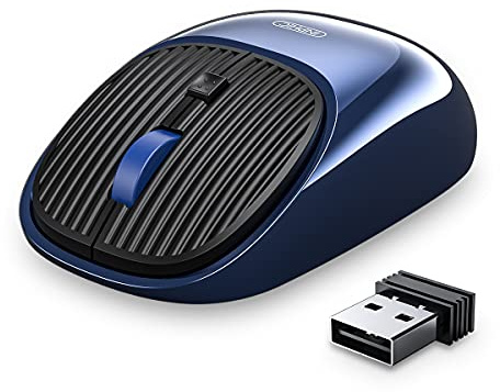 INPHIC Ratón Inalámbrico, Ratón Inalámbrico 2.4G con Receptor USB, 1200 dpi Ajustable para PC portátil MacBook, 24 Meses de duración de la batería, Azul